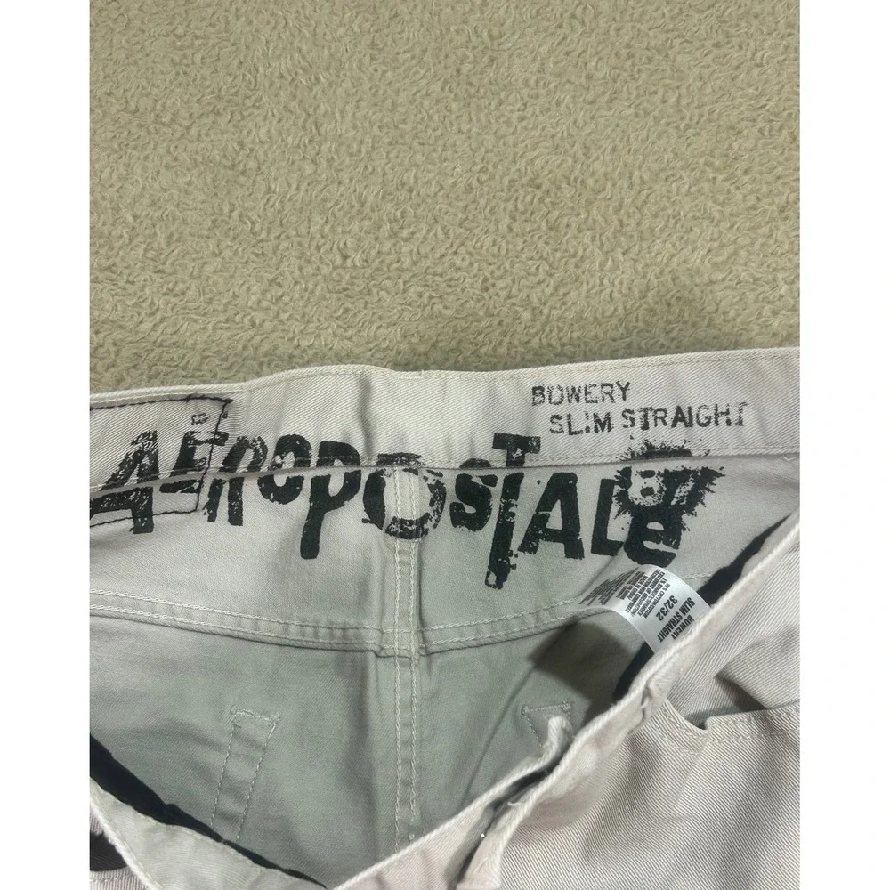 Aeropostale Bowery Slim‎ Straight Mens Light Wash Jeans 32x32